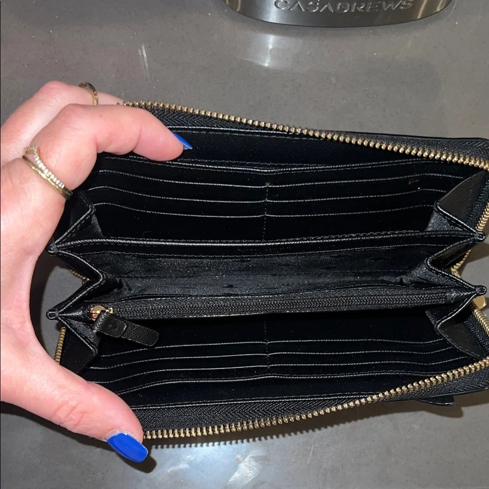 Kate Spade - Cat Zip Wallet with Pink Ear Accents